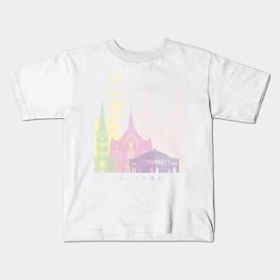 Aarhus skyline poster pastel Kids T-Shirt